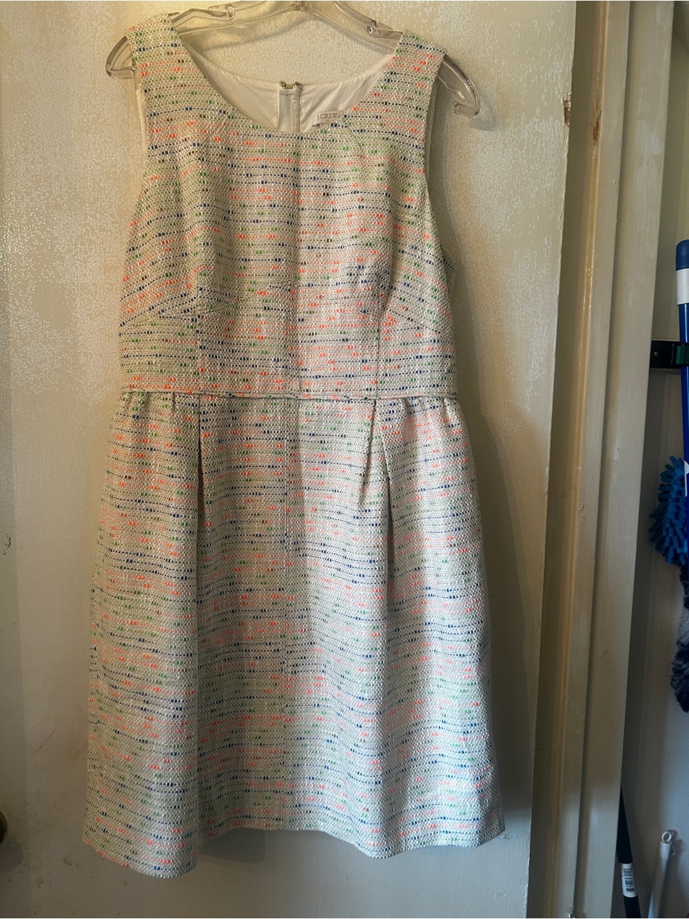 J.Crew Confetti Tweed Dress Cream & Multicolor Size 12 NWT